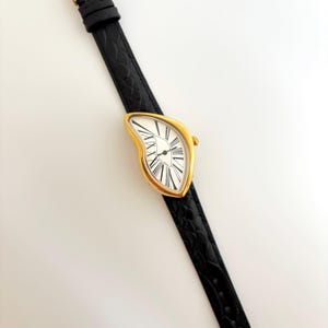 Melting Gold Watch: Dali Inspired Surrealist Design
