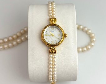 Vintage Majorica Faux Pearl 18K Gold Electroplated Bracelet  display picture 1