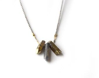 crystal trio necklace