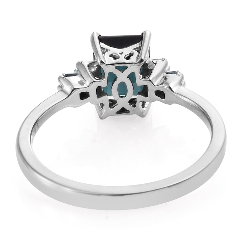 London Blue Topaz with White Zircon Ring,925 Sterling Silver Ring,Valentine Day Gift,Birthstone Ring,Gift for Love,Wedding Ring,Promise Ring