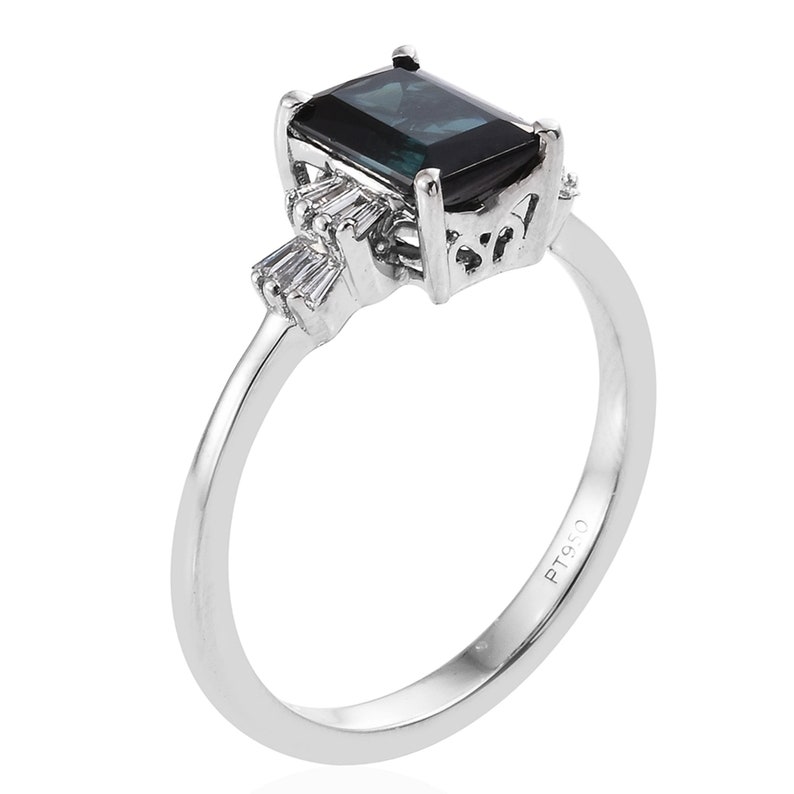 London Blue Topaz with White Zircon Ring,925 Sterling Silver Ring,Valentine Day Gift,Birthstone Ring,Gift for Love,Wedding Ring,Promise Ring