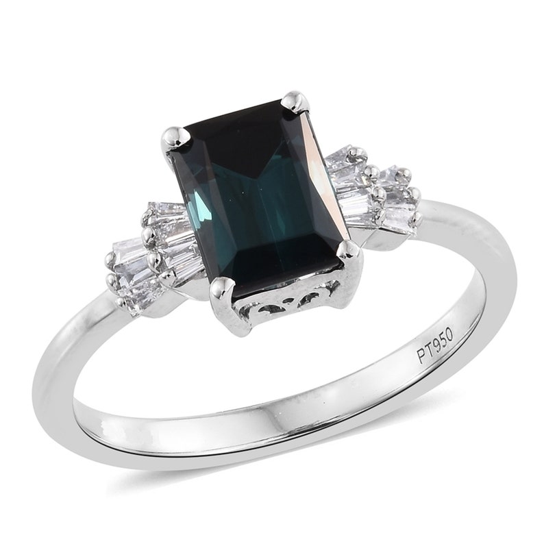London Blue Topaz with White Zircon Ring,925 Sterling Silver Ring,Valentine Day Gift,Birthstone Ring,Gift for Love,Wedding Ring,Promise Ring