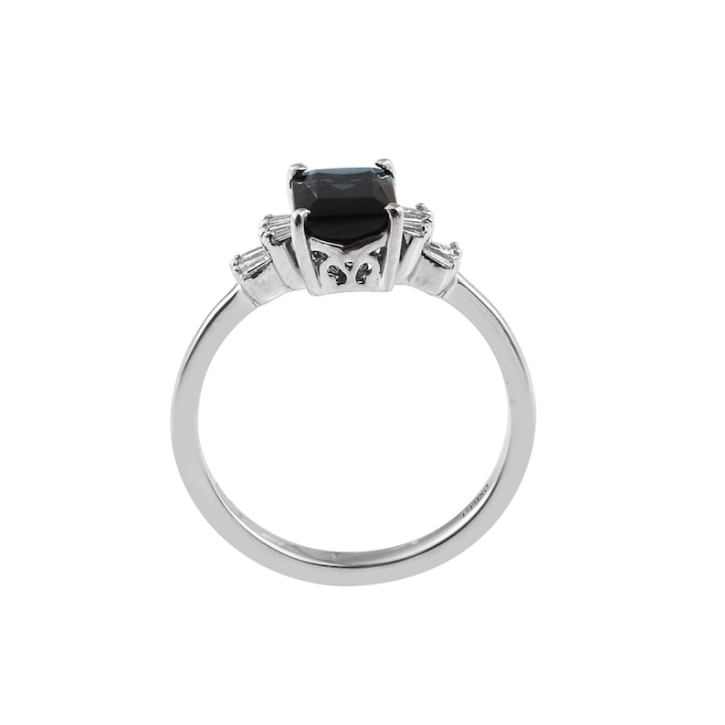 London Blue Topaz with White Zircon Ring,925 Sterling Silver Ring,Valentine Day Gift,Birthstone Ring,Gift for Love,Wedding Ring,Promise Ring