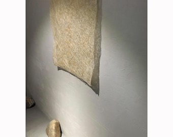 Korean Artizan's Traditional Handcraft Textured Hemp Fiber Wall Art