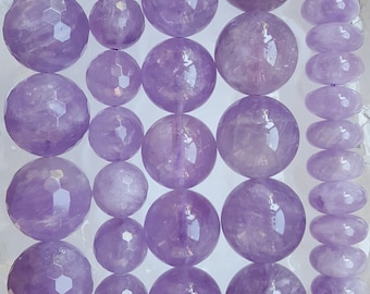 Lavender Amethyst 8-18mm Beads