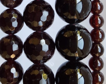 Garnet 6-14mm Beads