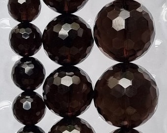 Smoky Quartz 12 -22mm Faceted Beads