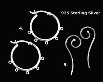 925 Sterling Silver Earring Findings