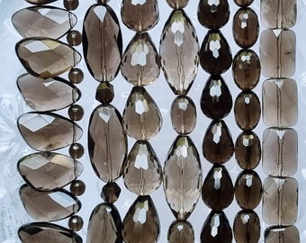 Smoky Quartz Faceted Beads