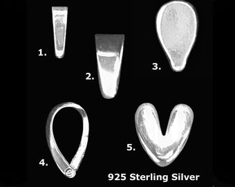 925 Sterling Silver Bails - Packs of 2