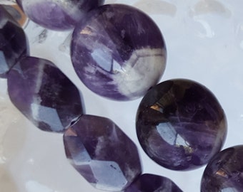 Chevron (Dog Tooth) Amethyst Beads