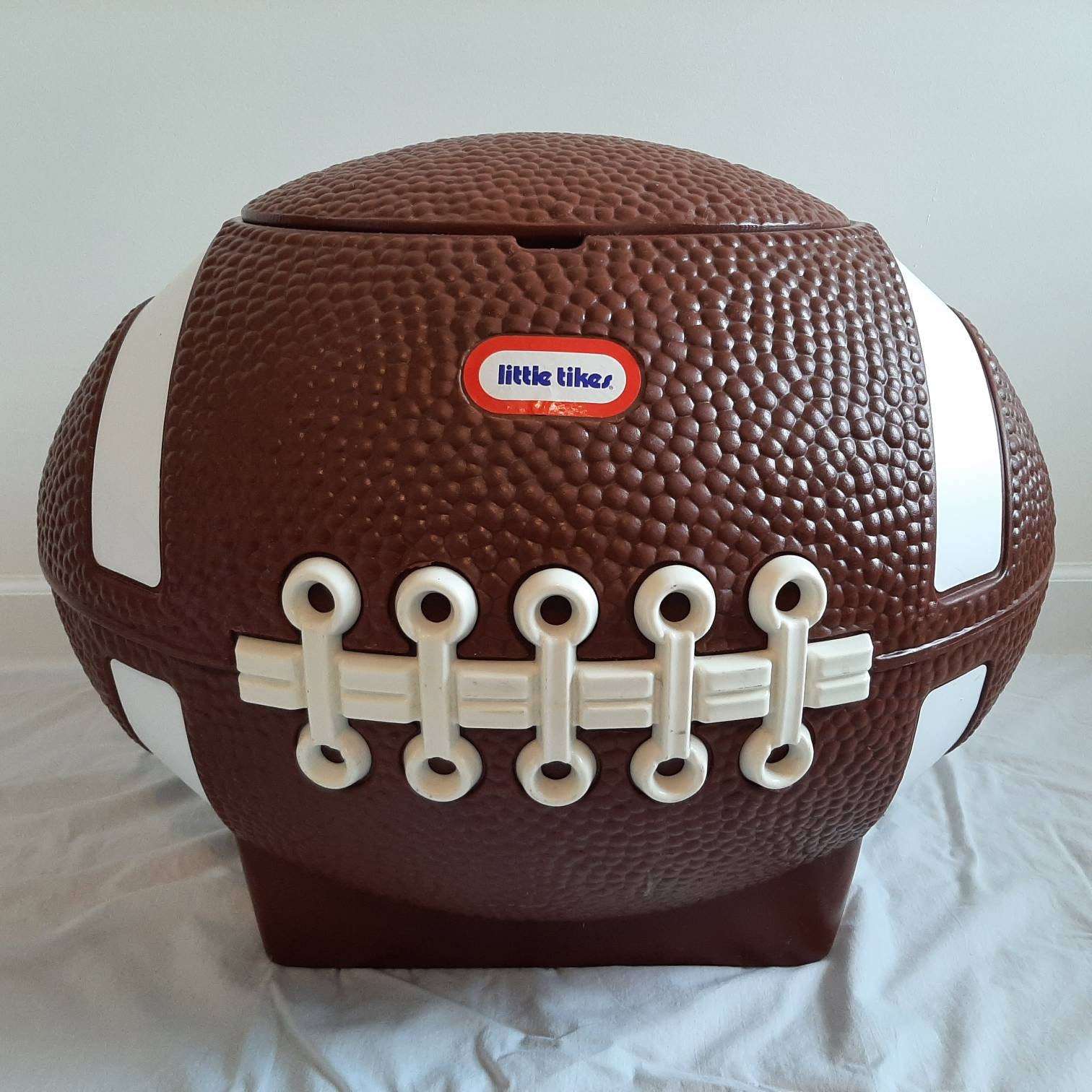 Vtg Little Tikes Football Toy Box Ice Chest Storage Hamper Etsy