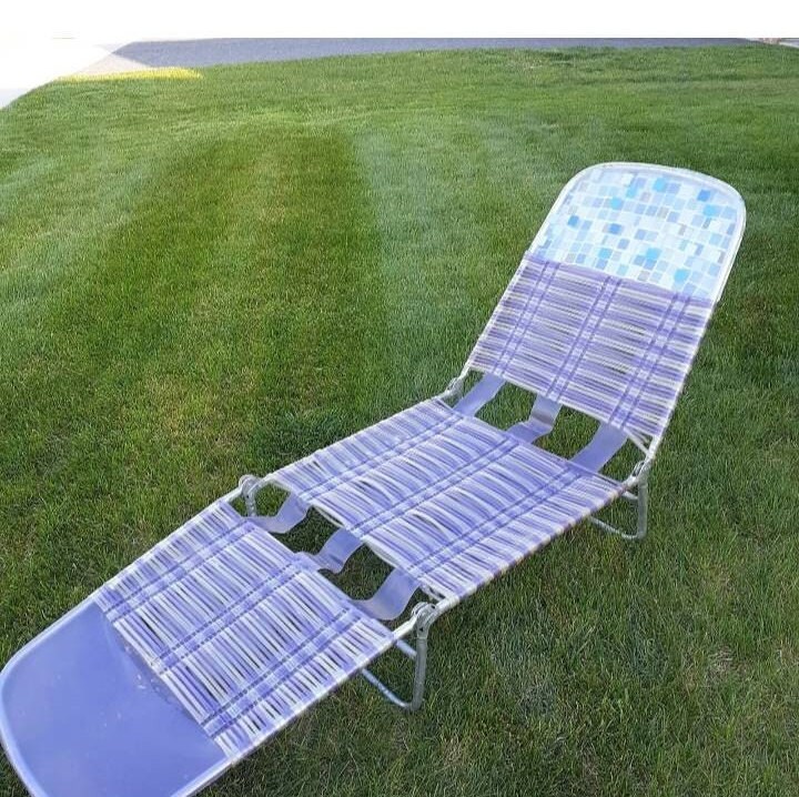 Jelly Vinyl Tube Folding Chaise Lounge Lawn Chair Cot, 41 OFF