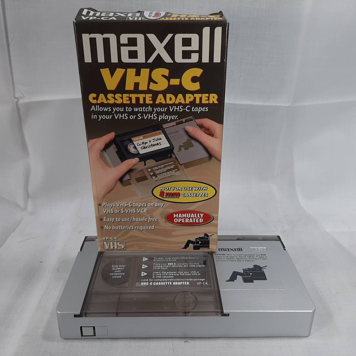 Maxell Vhs VP CA Video Cassette Adapter for Vhs C Camcorder Etsy