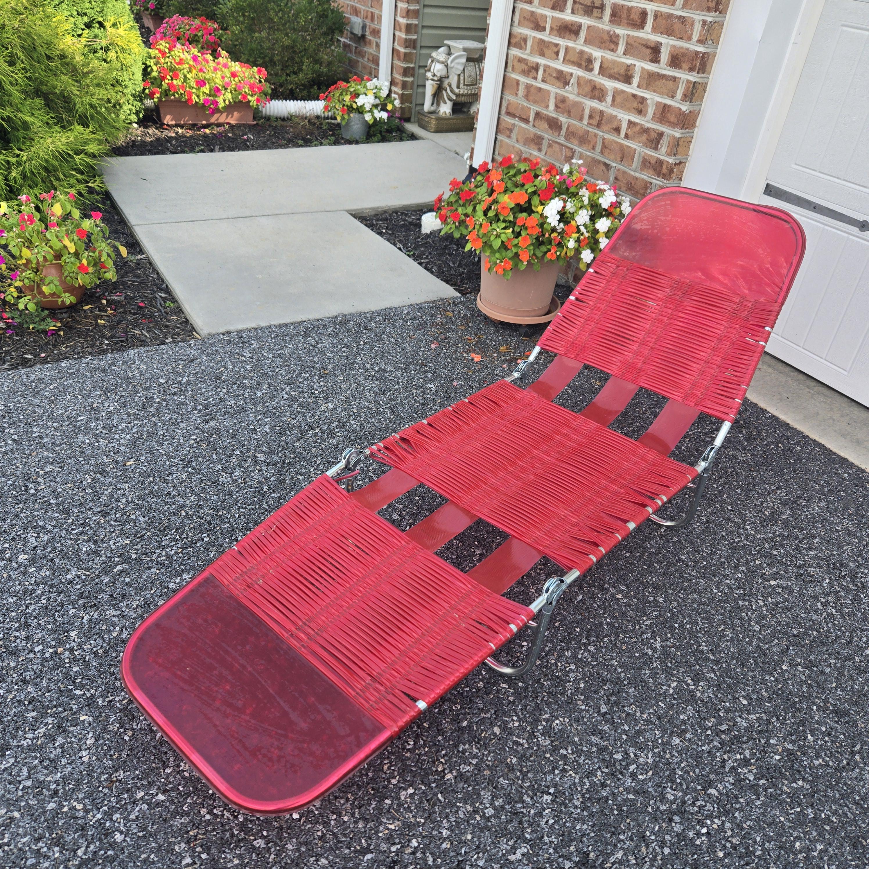 Chair Furniture Patio Chaise Tri Fold Jelly Beach Lounge Chair