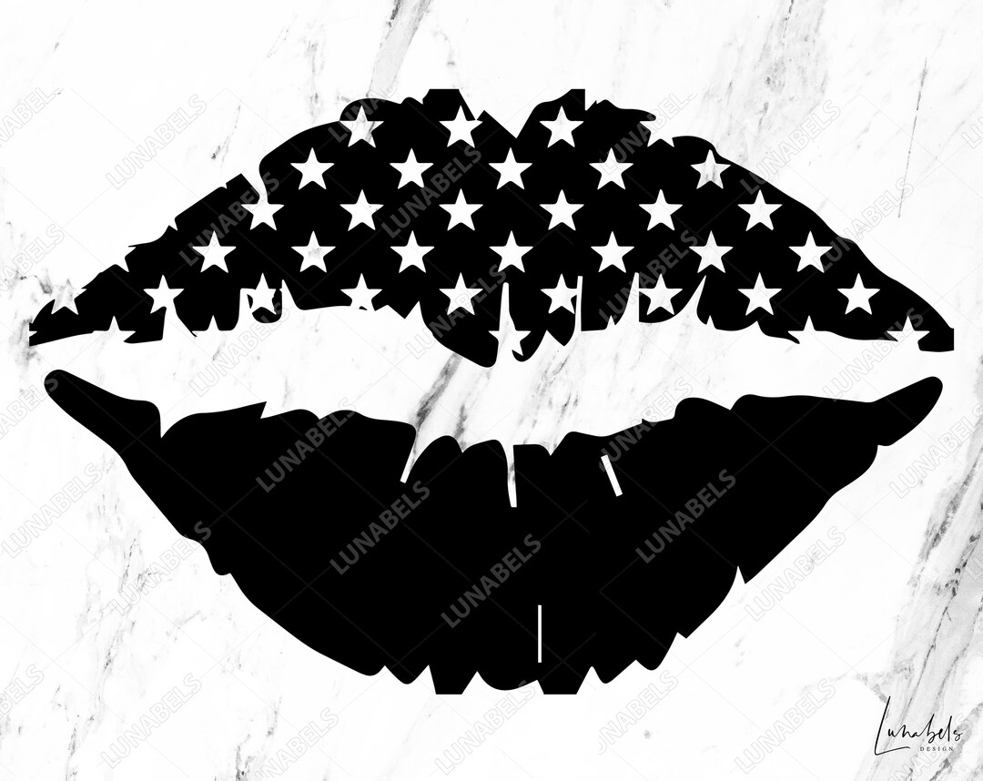 American Flag Lips Svg, Flag Lips Svg, Lips Svg, Girl Lips Svg, 4th of ...