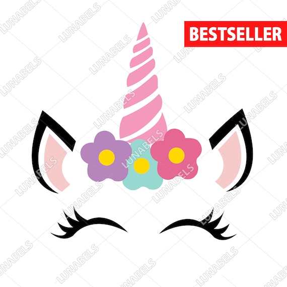 Download Unicorn Svg Unicorn Flower Clipart Unicorn Unicorn Rainbow Etsy