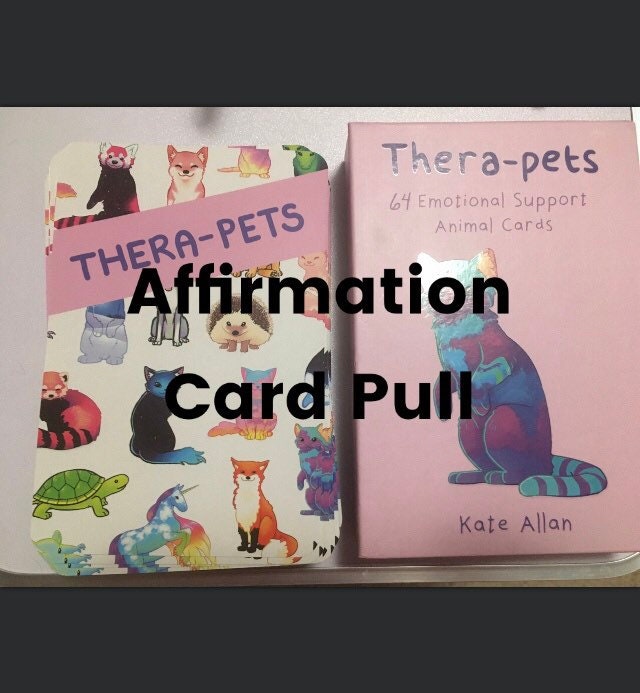 Affirmation Card Pull: Therapets - Etsy Canada
