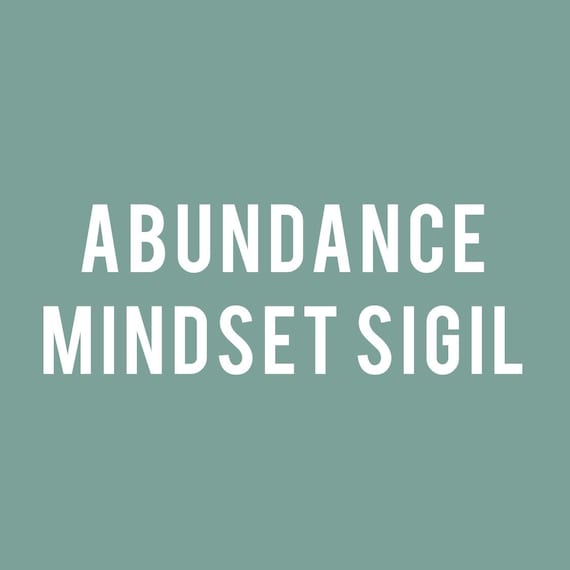 Abundance Mindset Sigil Digital Download l Manifestation Magick, Sigil Magic, Witchcraft, book of shadows, grimoire, occult sigil, spell