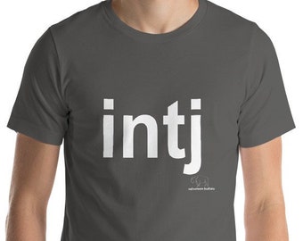 INTJ Tee -Unisex- in Darks - by Velveteen Buffalo, Designed to help us INTJs find each other :-), 50% of Profits to Charity, Myers Brigg