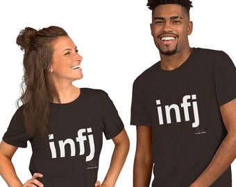 INFJ Tee -Unisex- in Darks - by Velveteen Buffalo, Designed to help INFJs find each other :-), 50% of Profits to Charity, Myers Brigg