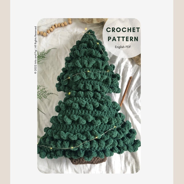 CROCHET PATTERN: Woodland Pine Tree Pillow Pattern, Crochet Pillow Pattern, Woodland Nursery Crochet Pattern, Christmas Crochet Pattern