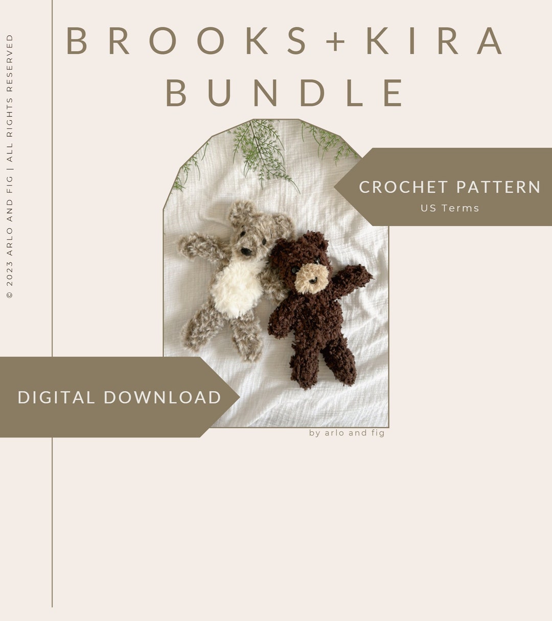 CROCHET PATTERN: Kira Koala and Brooks Bear Crochet Patterns, Crochet Koala Pattern, Bear Mini ...