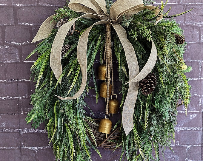 Christmas Wreath/ Evergreen Wreath/Every Day Wreath/Wreath for Door/Year Round Wreath/Hydrangea Wreath