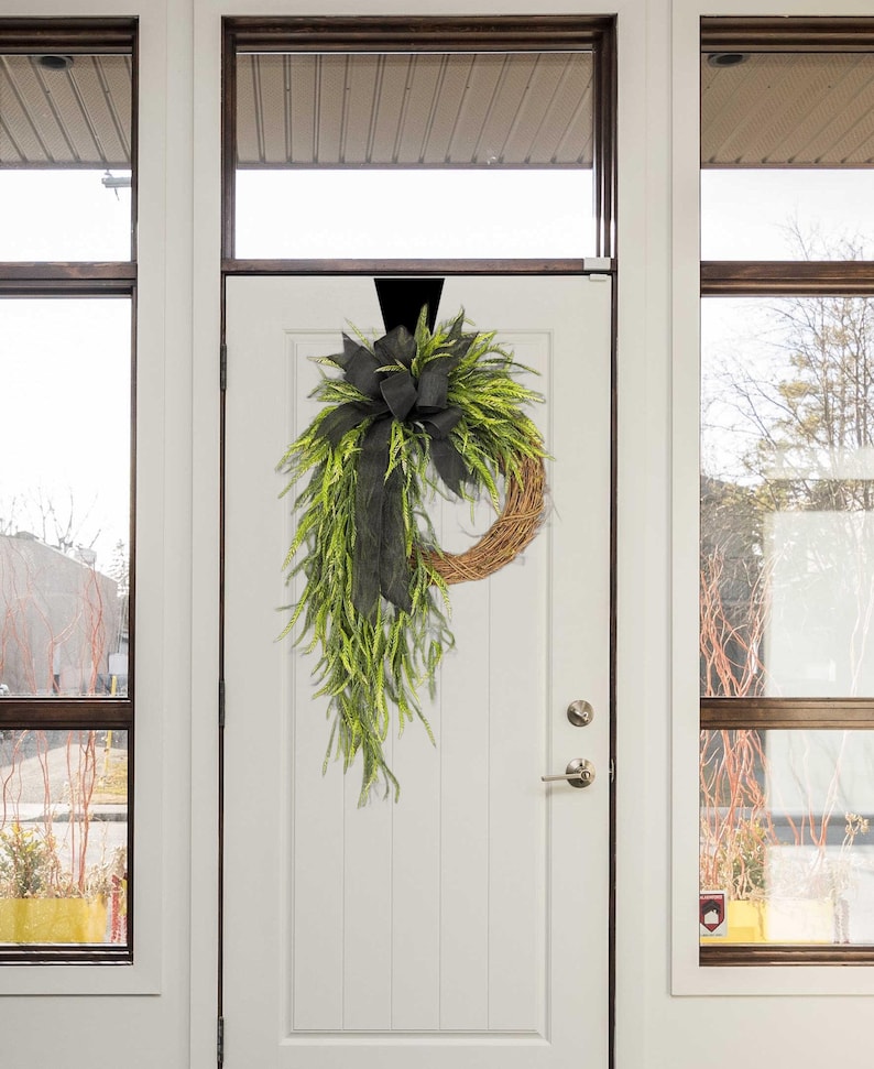 XL greenery Door Wreath: Year Round Floral Swag, 34-36" Length immagine 1