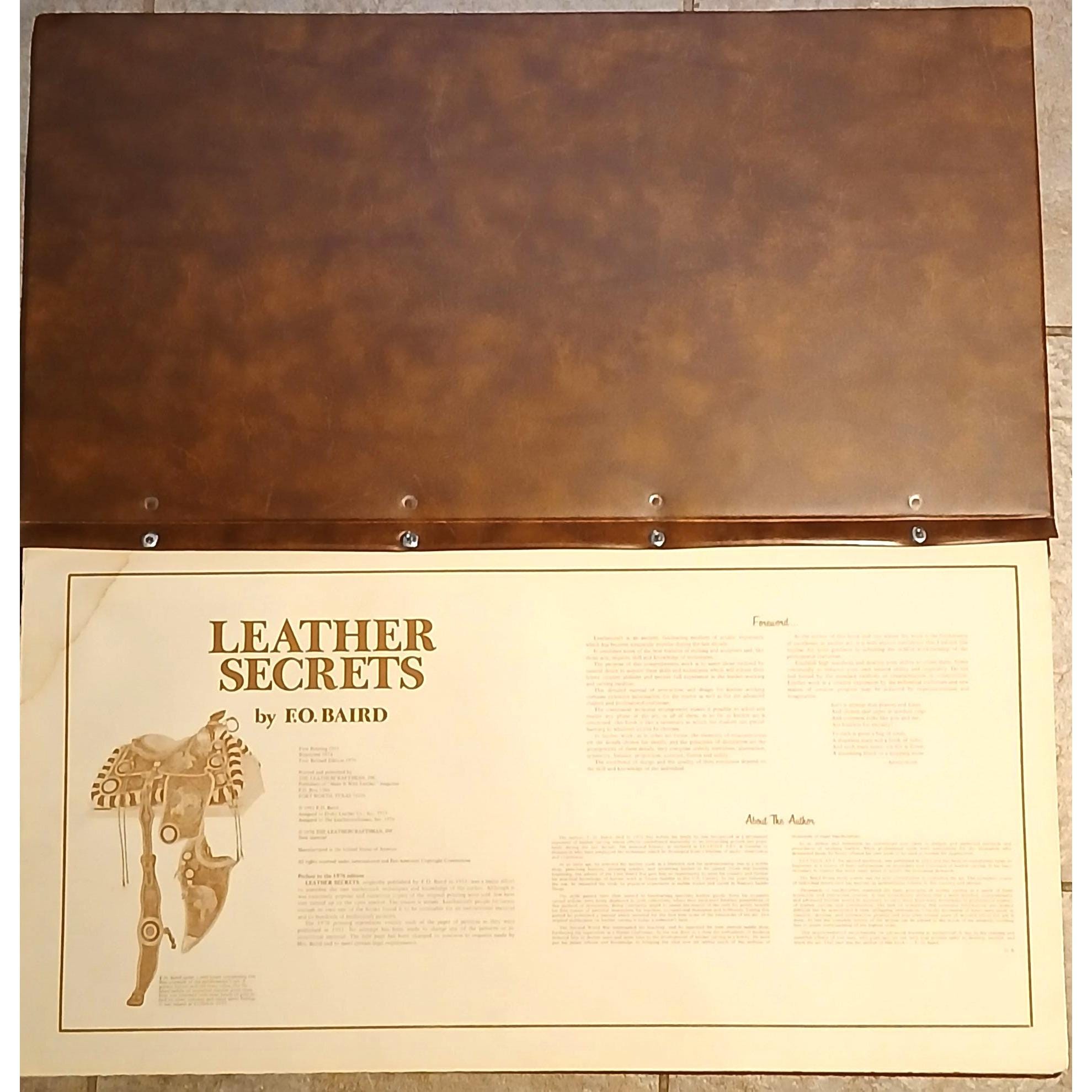 Leather Secrets by F.O. Baird-vintage 1976 Leather Crafter's