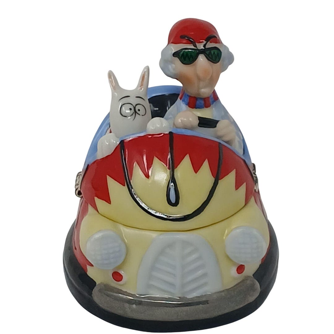 VTG Maxine Shoebox Grumpy Bumper Hinged Trinket Box J. Wagner Ceramic ...