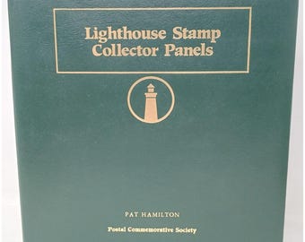 60 Lighthouse Stamp Panels  Binder Book Historical Stamps  Artwork PCS #BS