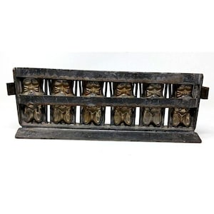 Antique Metal Chocolate Candy Mold  6 - 3.75&quot; Tall Easter Bunny Rabbit #S4