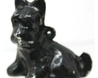 Vintage Cast Metal Scottie Dog Figurine, 1 3/4" Tall #D-6