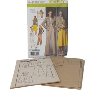 Simplicity 4044 Size 10-18 AA 1940s Retro Sewing Pattern Jacket Pant Skirt #D27