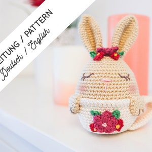 DE & EN crochet pattern tea bunny, easter bunny, bunny, boy, girl, easter, gift, amigurumi, baby shower