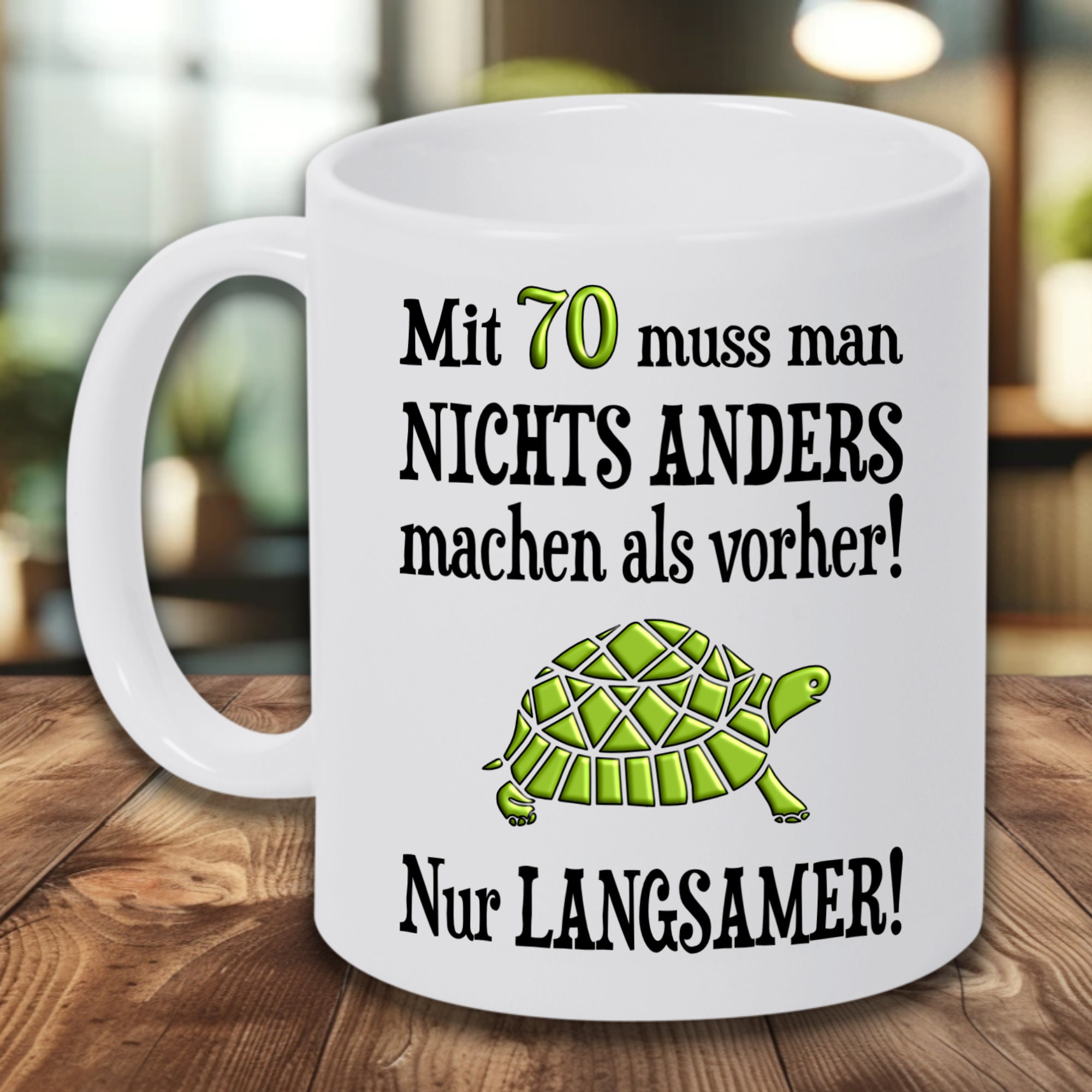 70. Geburtstag Tasse - Lustiges Bienchen Geschenk