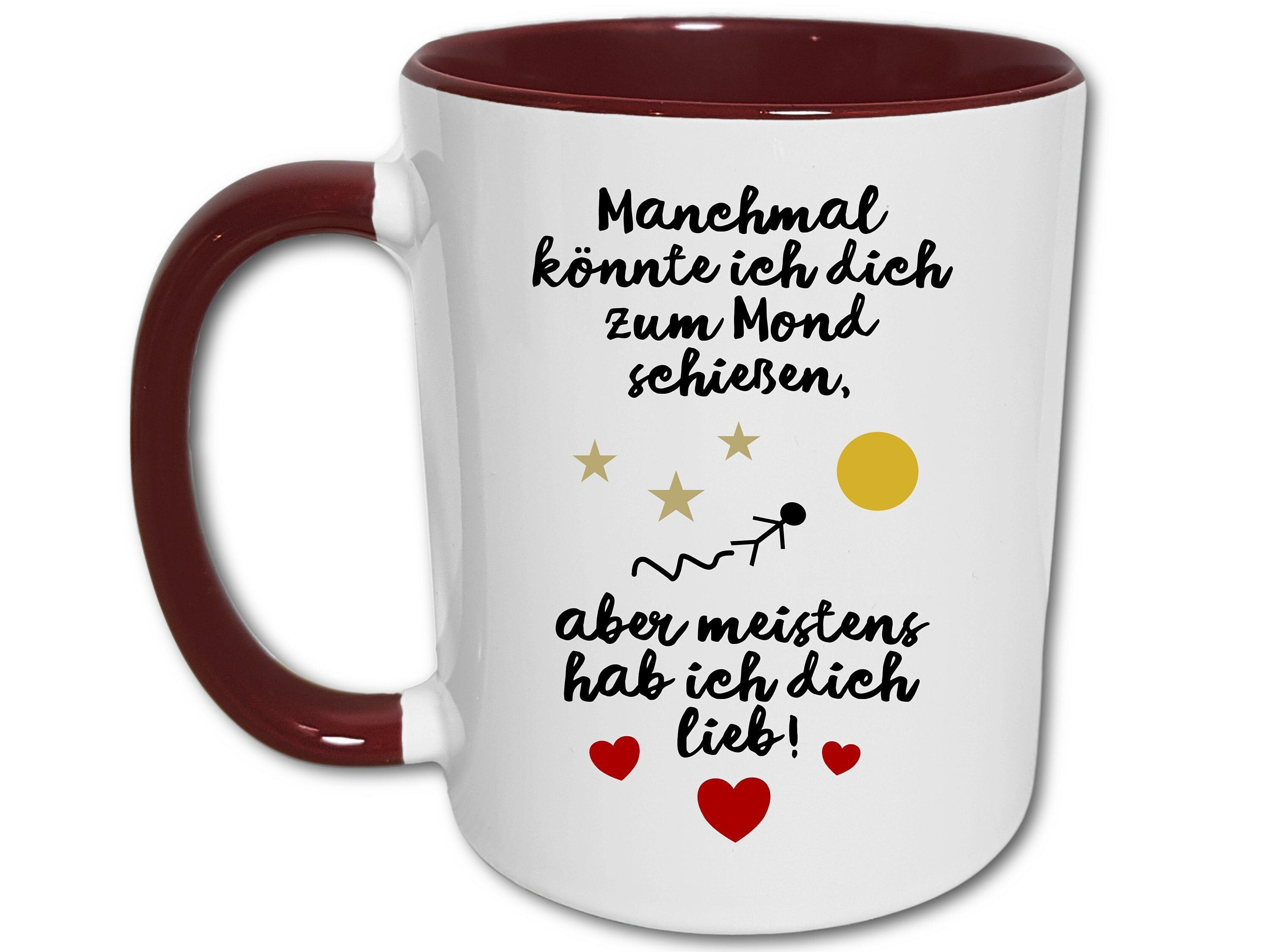 Taza De San Valentín Con Mensaje Alemán - 'Te Quiero Más, ¡he Ganado!', Regalo Divertido Para Parejas