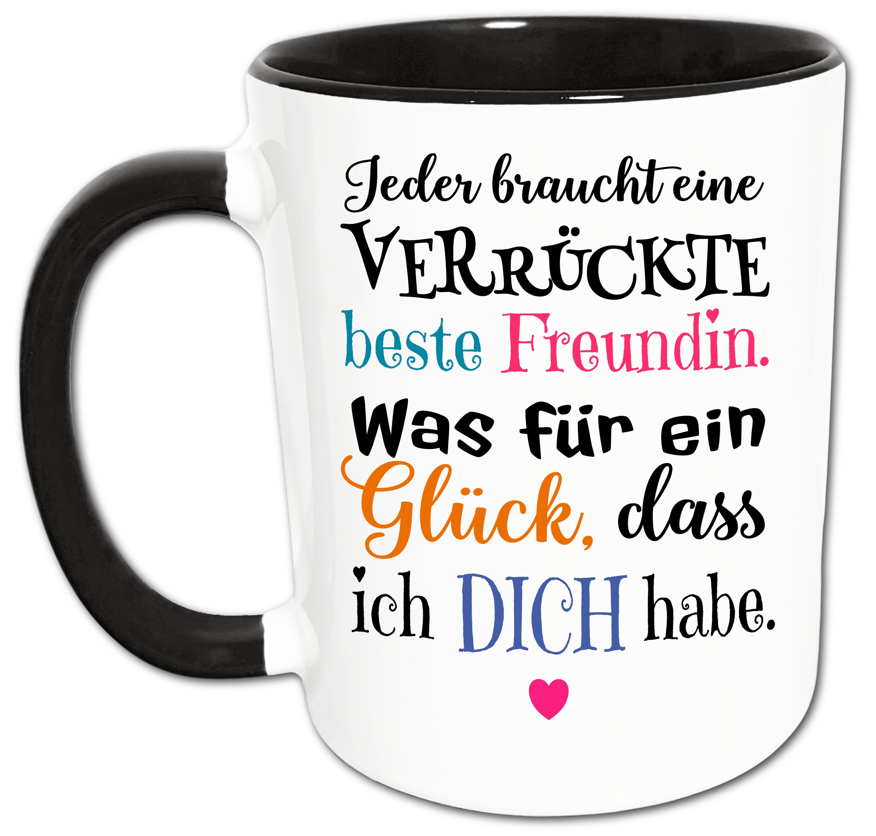Verruckte Beste Freundin Tasse Mit Gluck Spruch Etsy