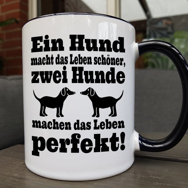 Zwei Hunde Spruch Tasse Herrchen Frauen Hundebesitzer Geschenk