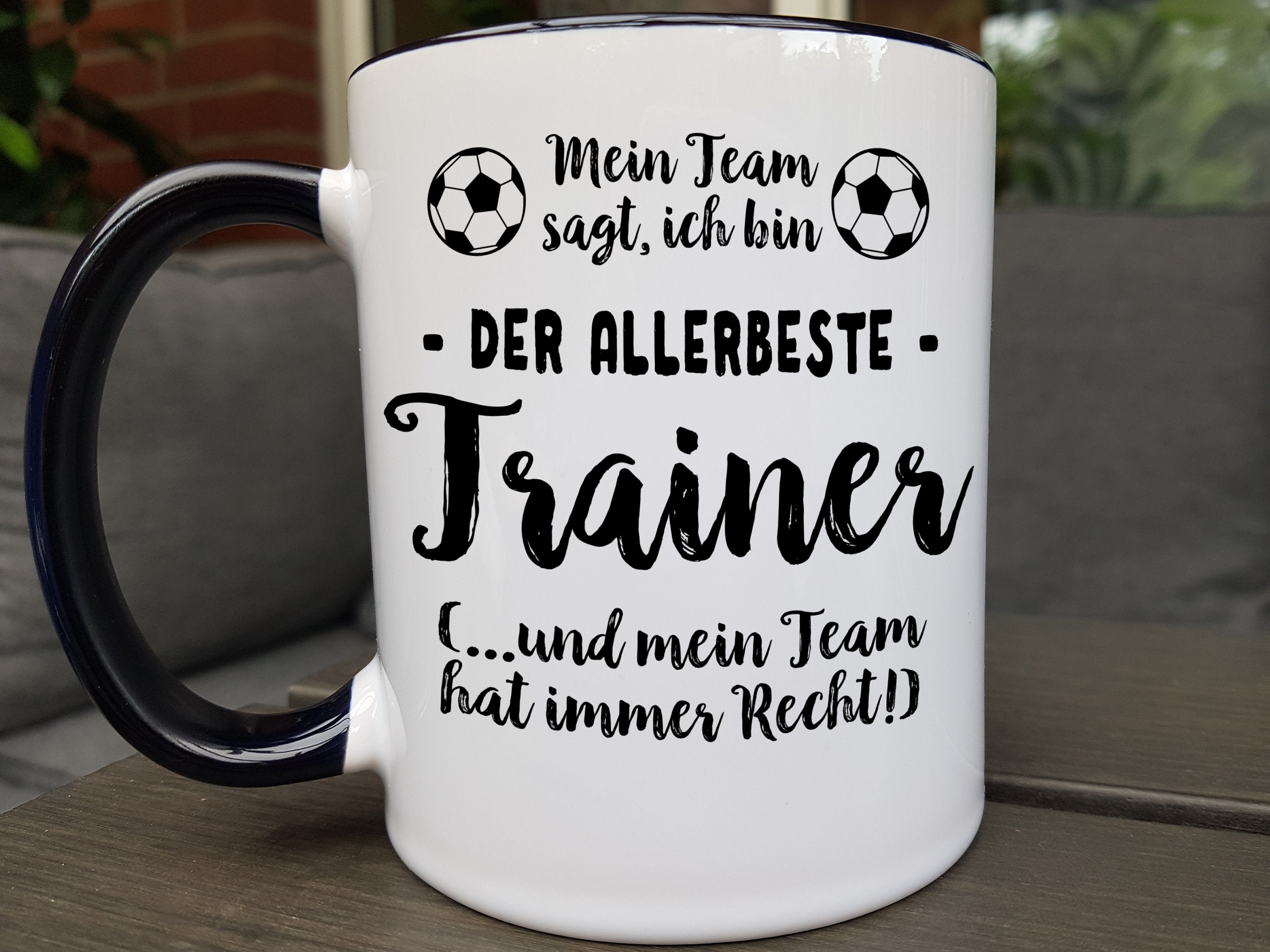 Trainer Geschenk Fußball Tasse, Fußballtrainer Geschenke, bester
