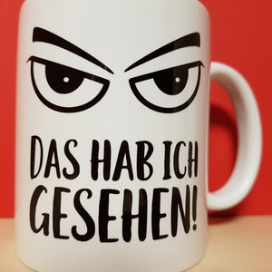 Coole Tasse mit Spruch, böse Augen, Kaffeetasse mit Gesicht, lustige Sprüche, Cheftasse, Bürotasse