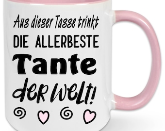 Tante Geschenk Tasse Allerbeste Tante Spruch, Geschenk für Tante von Nichte Neffe, Beste Tante, Lieblingstante, Geburtstag, Weihnachten