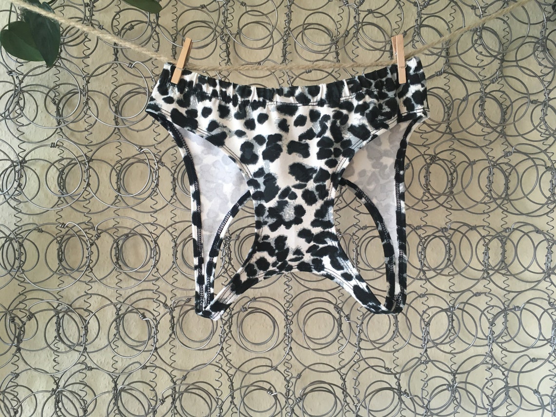 Underwear Set Girl Snow Leopard Bustier and Panties Slipper Etsy