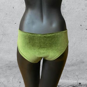 Braguitas de terciopelo para mujer "Schaggi" verde musgo imagen 3