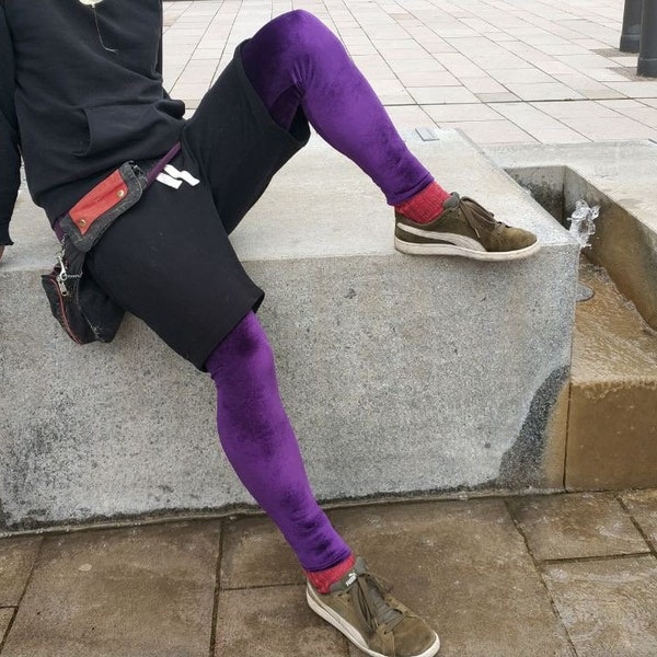Velvet leggings violet/purple