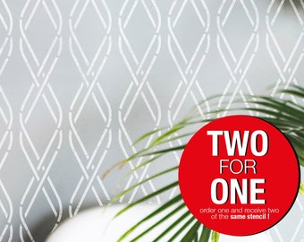 Large Trellis Wall Stencil, Reusable Allover Pattern Painting Stencil