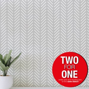 Herringbone, LARGE WALL STENCIL, Modern Scandinavian Wall Stencils for Painting, Stencils For Walls, Chevron Wall Stencil Pattern