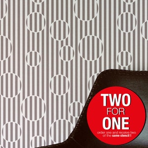 ILLUSIONIST - Geometrische Wandschablone Moderne Wandschablonen für Malerei - Muster, Pinkipo