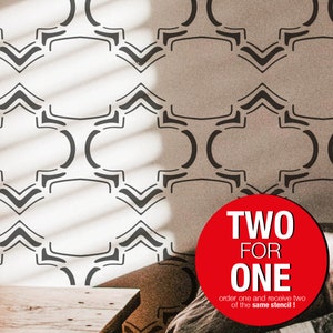 MOROCCAN Rustic Allover Stencil, Large WALL STENCIL, Modern Wall Stencils for Painting, Stencils For Walls, Marrakech Wall Stencil